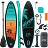 ALLPICK Sup Gonfiabile, Stand Up Paddle Board Gonfiabile, Con Supporto Universale per Fotocamera, Accessori Completi, Tavola da Sup Surf, Principianti e Avanzati, 200kg, Arancione Verde