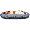 Ferplast Cuccia Cane e Gatto Antigraffio e Impermeabile, Tessuto Tecnico Resistente, Taglia Media RELAX TECH, Lavabile in Lavatrice a 30°, 78 x 50 x 3 cm, Grigio