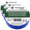 TECNID Nastro Isolante in PVC - 19mm x 25mt - Spessore 0,13mm - Impermeabile e resistente al calore - Colore blu (Confezione da 3)