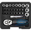 SW-Stahl S2143 Set Chiavi a Bussola 1/4 con Mini Cricchetto, 28 Pezzi