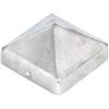 Alberts 217228 Copripalo per Pali in Legno, Forma Alta, Alluminio Fuso, Lucido, 70 x 70 mm, Set da 10