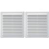 La Ventilazione AR2023B Griglia di Ventilazione in Plastica Rettangolare da Sovrapporre, Bianco, 204x230 mm, Passaggio aria 160 cm² (Confezione da 2)