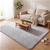 VOUNOT® Tappeto Morbido a Pelo Corto 160x230 cm, per Salotto e Camera da Letto, Lavabile in Lavatrice, con Doppio Sistema Antiscivolo, Stile Moderno, Grigio