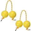 YELARXI - Shaker africano Rhythm Kashaka con corda gialla per feste (confezione da 2, colore: giallo)