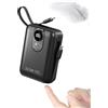 Powelephant Batteria esterna da 20000 mAh con cavo integrato: Power Bank a carica rapida da 22,5 W per telefono portatile, batteria USB-C (ingresso e uscita), caricabatterie portatile con 4 uscite e 2 ingressi