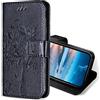 KANVOOS Cover per Oppo Reno4 Z 5G / Reno 4Z 5G, Custodia a Libro in Pelle PU con Silicone TPU, Antiurto Flip Caso Portafoglio (Nero)
