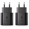 JupptElectronics 2 Pezzi Caricabatterie Rapido USB C da 25 W per Samsung Galaxy S23, S22, S21 FE, S21 Ultra 5G, S20, Note 9, A33,A54, A53, A72, M43, M53, Z Fold3, Fold4, Super Fast Charging Alimentatore di Rete Tipo C
