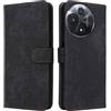 XINNI Cover per TCL 60R 5G Custodia, RFID Protection Flip Magnetica Pelle PU/TPU Portafoglio, Nero