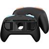 SAVAGE RAVEN by Skull & Co. MiniGrip Hand Grip for Nintendo Switch 2 Joy-Con Controller, Grip Handle Case Accessories Compatible with Switch 2 Jon Con, 1 Pair, Neon Blue & Red