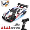 Siereolly Drift Car 1:24 Auto da corsa telecomandata 20 km/h 4 WD 2,4 GHz Telecomando Mini RC Car con due batterie luci LED per bambini