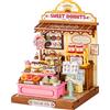 Rolife Miniature Casa Sweetie's Donut Shop, 141 pezzi Kit Casa in Miniatura DIY, Modellismo da Costruire Adulti Casa delle Bambole in Legno Puzzle 3D Nessun collante necessario
