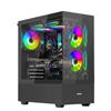 Nuwo Clash CK500 | Case PC Gaming ATX Mid Tower | 3 Ventole ARGB 120mm | Pannello Frontale e Laterale in Vetro Temperato Senza Cornice | Nero
