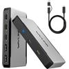 WAVLINK Docking station per 3 monitor per sistemi macOS M1/M2/M3/M4. Host Type-C/A, ingresso PD 100W, 3 HDMI + 2 DP disponibili, Triplo 4K@60Hz, Driver SMI e host USB3.2 Gen 2 richiesti