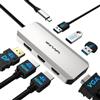 WAVLINK Docking station USB C Quad Monitor, docking station HDMI con doppia porta HDMI, DP, VGA, USB2.0 per Lenovo HP Dell, computer di sistema Windows