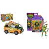 Giochi Preziosi, Tartarughe Ninja 2023 Caos Mutante, Furgone Lancia Pizze Delle Tartarughe Ninja & TARTARUGHE NINJA 2023 CAOS MUTANTE MICHELANGELO IN VERSIONE ACTION FIGURE