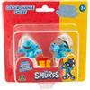 The Smurfs I Puffi - Coppia Personaggi Puffi Burlone e Quattrocchi, Alti 5,5 Cm, Il Puffo Quattrocchi Cambia Colore Con Il Freddo, Per Bambini A partire Dai 3 Anni