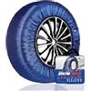 SAITUMA Calze da Neve per auto EN 16662-1 Catena da neve per pneumatici omologata Lavabile Montaggio rapido (XXL)