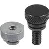 A ABSOPRO Vite a bullone per sella moto con dado per Harley/Posteriore / 1 Set Nero