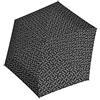 reisenthel umbrella pocket mini - Ombrello Tascabile Antivento Piatto, Leggero e Resistente, Apertura Manuale, Realizzato con Bottiglie in PET Riciclate, Fantasia Nero Signature