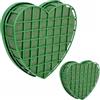 msymsyu 21 x 21 cm, in schiuma a forma di cuore, 32 x 31 cm, 2 pezzi in schiuma floreale, ad alta resistenza e infrangibile, con griglia, spugna per matrimoni e feste