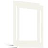 JUNOMI® Set da 2 Passepartout 50x70 cm Dimensioni Esterne - per Formato Immagine 40x50 cm - Spessore 1,5 mm - Colore Bianco Crema