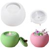 FineInno Stampi per Resina Scatola Stampo in Silicone Stoccaggio Forma di Apple con Coperchio,Stampi epossidica colata per DIY portagioie,Candeliere,barattoli,contenitori