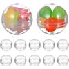 HOMSFOU Set di 100 Palline Trasparenti per Il, per la Lotteria, in Gomma, per riempire Il Fai da Te, per Bambini, in plastica