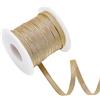 arricraft Cinghia Elastica Piatta con Cordino Elastico, Fascia Elastica Intrecciata Piatta Scintillante da 21.87 iarda (20 m) per Cucire e Realizzare Abiti dai Toni Caldi, 1 Pezzo d'oro
