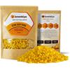 Bienenbiya® 100% pastiglie di Cera d'api Pura (400g) Senza additivi, Cera d'api Naturale per unguenti, Cosmetici, saponi, Candele e Cura della Pelle/Legno
