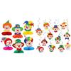 Iirlvior Clown - Decorazione da tavolo per Carnevale, 6 palline a nido d'ape e 12 decorazioni a spirale, decorazione per carnevale, decorazione per carnevale, feste, tavoli, finestre, pareti, carnevale