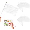 LXYYDS 20pz Bandiere Bianche Solide Piccole, Bandiere Bianche da Gioco, Bandiere Bianco a Manovella, Bandiera Bianca Mini Bandiere Su Bastoni, per eventi sportivi, feste all'aperto e DIY
