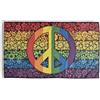 Pandiui23 Bandiera della pace, bandiera dei fiori, bandiera arcobaleno, 150 x 90 cm, bandiera pace fiori