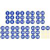 PATIKIL Adesivi Numerati Da 1 A 50 4 Pollici / 100 Mm, Etichette Tonde Autoadesive In Vinile Consecutive Adesivi Colorati A Punto Per Magazzino Organizzazione Scatole Di Archiviazione, Blu