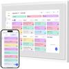 Herncptar Calendario digitale intelligente, schermo HD da 10,1 pollici, schermo touch screen interattivo per la casa, calendario elettronico, pianificatore WiFi, programma pasti, tabella dei compiti, ricompense
