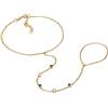 Elli Bracciale Donne Catena a mano Accessorio scintillante con cristalli in argento sterlino 925 placcato oro