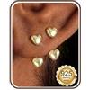MILACOLATO Orecchini Donna Oro Ipoallergenico Set Orecchini Argento 925 Posto Minimalista Piercing Orecchio Cerchio Zircone Cubico Trago Helix Piercing Kit per Orecchie Sensibili Gioielli Donna-GHeart