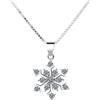 Belons Collana da donna con fiocchi di neve, in argento Sterling 925, con zirconi, per ragazze, donne e bambini, standard, Argento sterling, Zirconia cubica