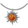 Artisana-Schmuck Artisana, ciondolo a forma di sole (senza catena) in argento sterling 925/000, Argento sterling, Ambra