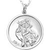 Alexander Castle ciondolo San Cristoforo Extra Large Argento sterling con collana 50cm and retro mobile - 30mm