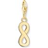 THOMAS SABO Ciondolo da donna a forma di Torre Eiffel Parigi, a forma di cuore, in argento Sterling 925, 0904-415-12, misura unica, Argento Sterling 925, placcato oro giallo 750, non disponibile
