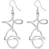VLNET®| Vestopazzo Collana - Orecchini - Bracciale - anello | spirale, cerchi concentrici e curve | Placcato argento 925 | lavorazione artigianale | nickel tested (ORECCHINI CURVE SILVER)