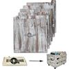 Retro musique Divisori in legno incisi al laser per organizzare LP in vinile da 30,5 cm, set da 6, con copertura in tela di iuta (finitura bianca)