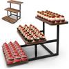GHWMYD 3 Livelli Alzata per Cupcakes, Alzata Per Torte Display, Alzatine per Allestimenti per 63 Cupcakes, Espositore in legno per Dolci e Frutta, Nuziali Compleanno Partito Buffet Baby Shower