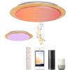 chysongoods Plafoniera Bluetooth (con telecomando), 40 cm 40 W, compatibile con Google Home e altoparlante Bluetooth, regolabile in luminosità e colore, adatta per cucina, camera da letto e soggiorno