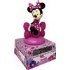 CARTOON Lampada 3D con sveglia Minnie Disney luce notturna a led da comodino personaggio tridimensionale con sveglia digitale integrata