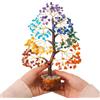 Crocon Albero della vita dei sette chakra, albero della vita per energia positiva, Feng Shui, albero dei soldi, bonsai, pietra preziosa, decorazione per la casa, regalo di compleanno premuroso per