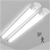 LEOEU 2 Pezzi Plafoniera LED 90cm con Sensore di Movimento, 30W 3300lm, IP65 Impermeabile per Corridoio, Bagno, Scale, Portico