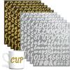 Zayookey 10 Fogli Adesivi Lettera Alfabeto Autoadesivi Impermeabile Vinile Numeri Lettere Segni Adesivi Letter Number Sticker per Cassetta Postale, Porta, Scrapbooking