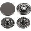 QUARKZMAN 30 Set Bottoni Automatici a Pressione 15mm Chiusure a Scatto Metallo Bottoni a Pressione in Lega da Cucire Jeans per Cappotti Pelle Barche, Nero