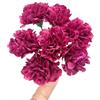 Rikyo Bouquet da 28 cm, 10 steli, garofani rossi, resistenti ai raggi UV, non sbiadiscono, mini petali di seta per sempre, per foto, decorazioni per la casa e matrimoni